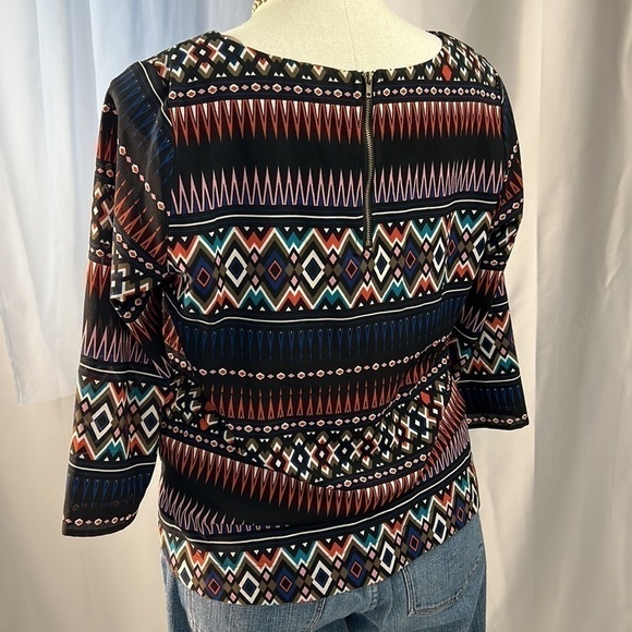 19 Cooper Aztec 3/4 sleeve blouse size xl - Picture 3 of 10